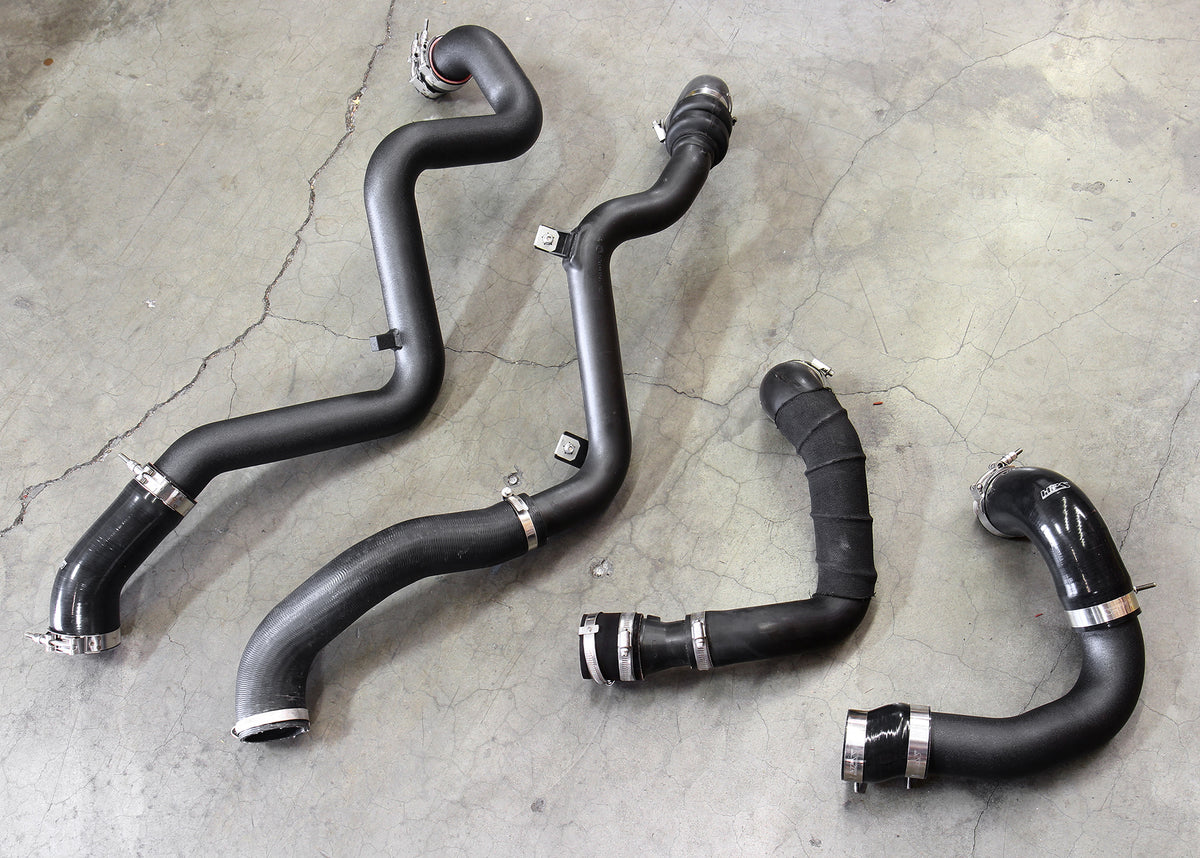 HPS Performance Intercooler Charge Pipe Kit (Cold and Hot Side), Black, 17-104WB