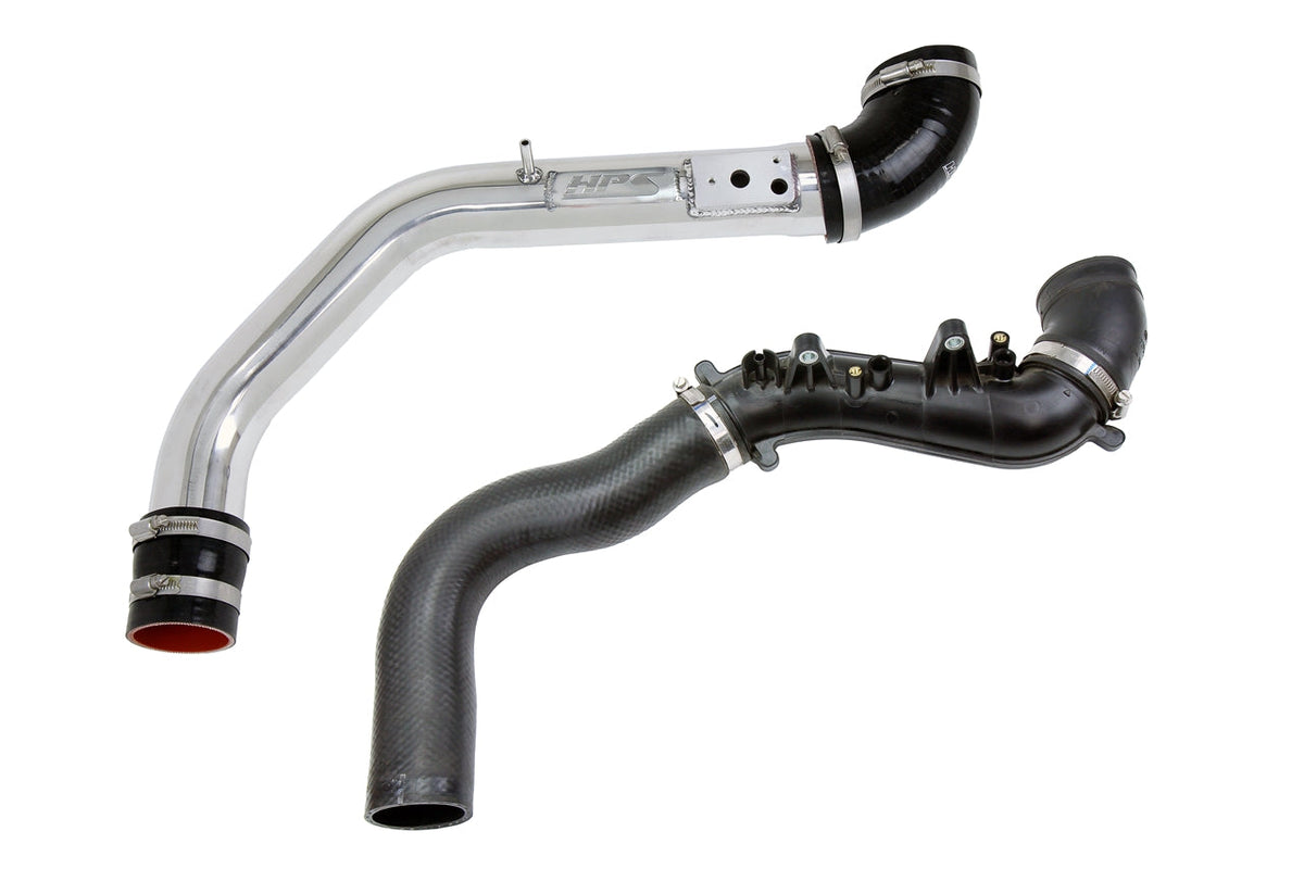 HPS Performance Upper Intercooler Charge Pipe Kit (Cold Side), Red, 17-124R