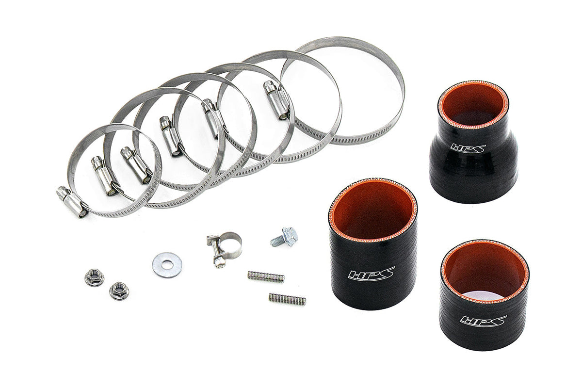 HPS Performance Intercooler Charge Pipe Kit (Cold Side Upper Only), Polished, 17-134P