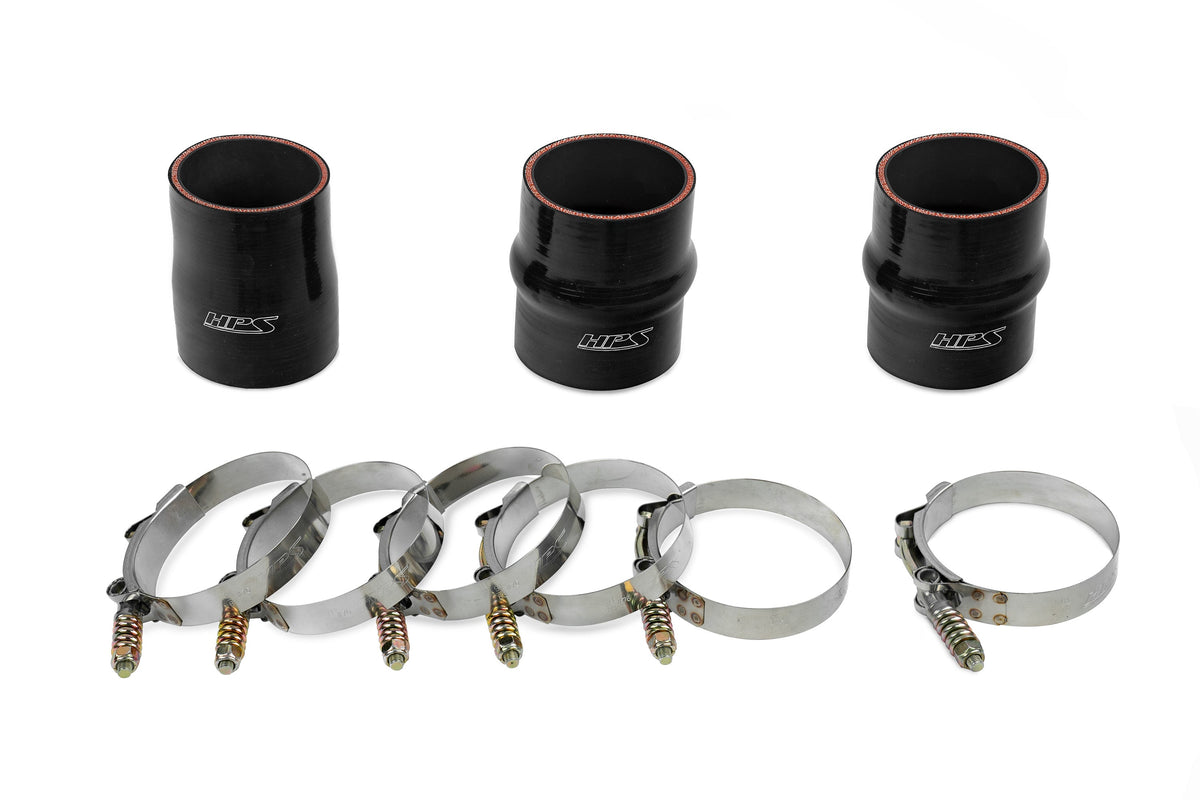 HPS Performance Intercooler Charge Pipe Kit (Hot Side), Black, 17-146WB