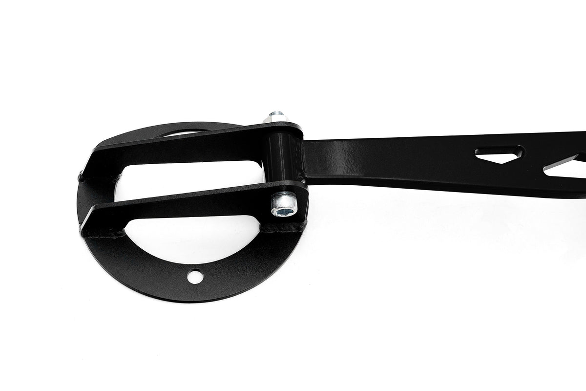 HPS Performance Aluminum Front Strut Tower Brace Bar, Black, 42-118WB