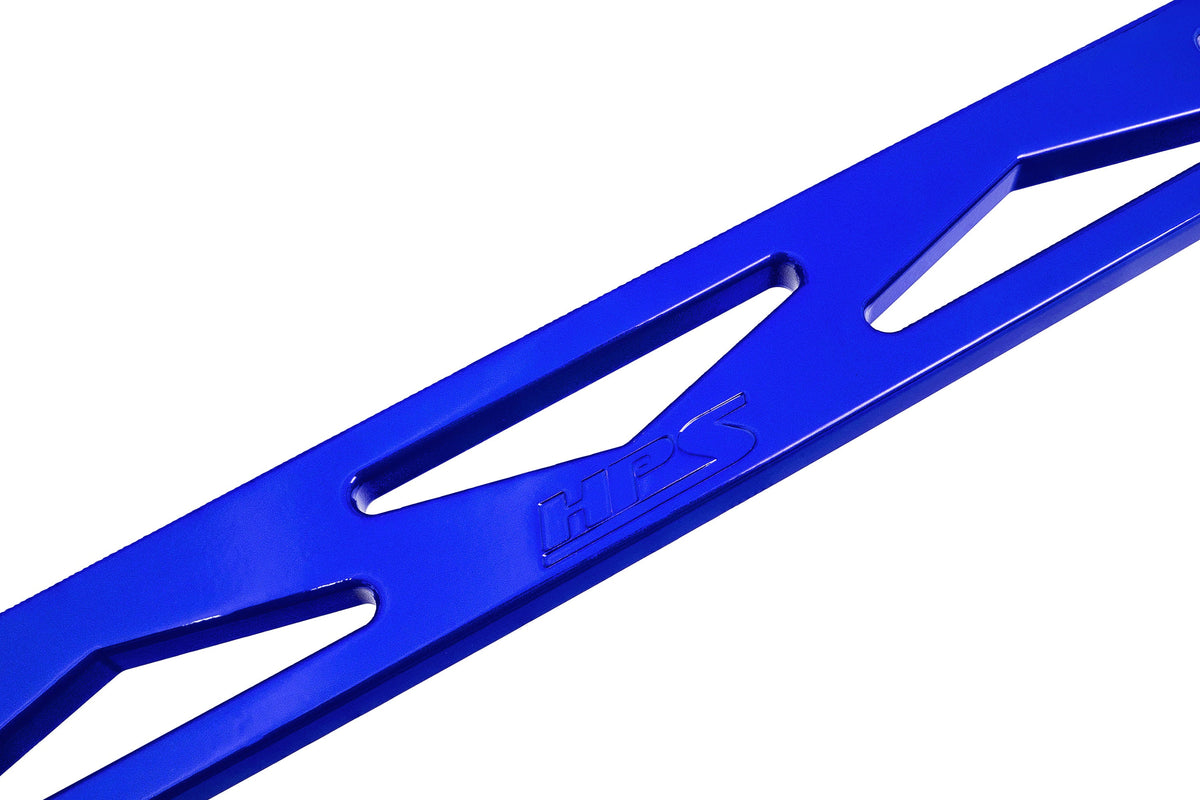 HPS Performance Aluminum Front Strut Tower Brace Bar, Blue, 42-119BL