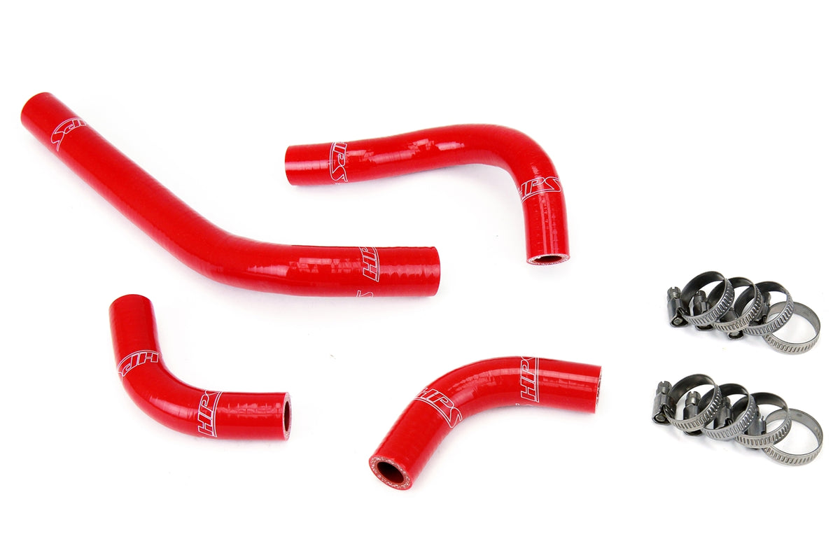 HPS Performance High Temp Reinforced Silicone Radiator Coolant Hose Kit Red 57-1234-RED