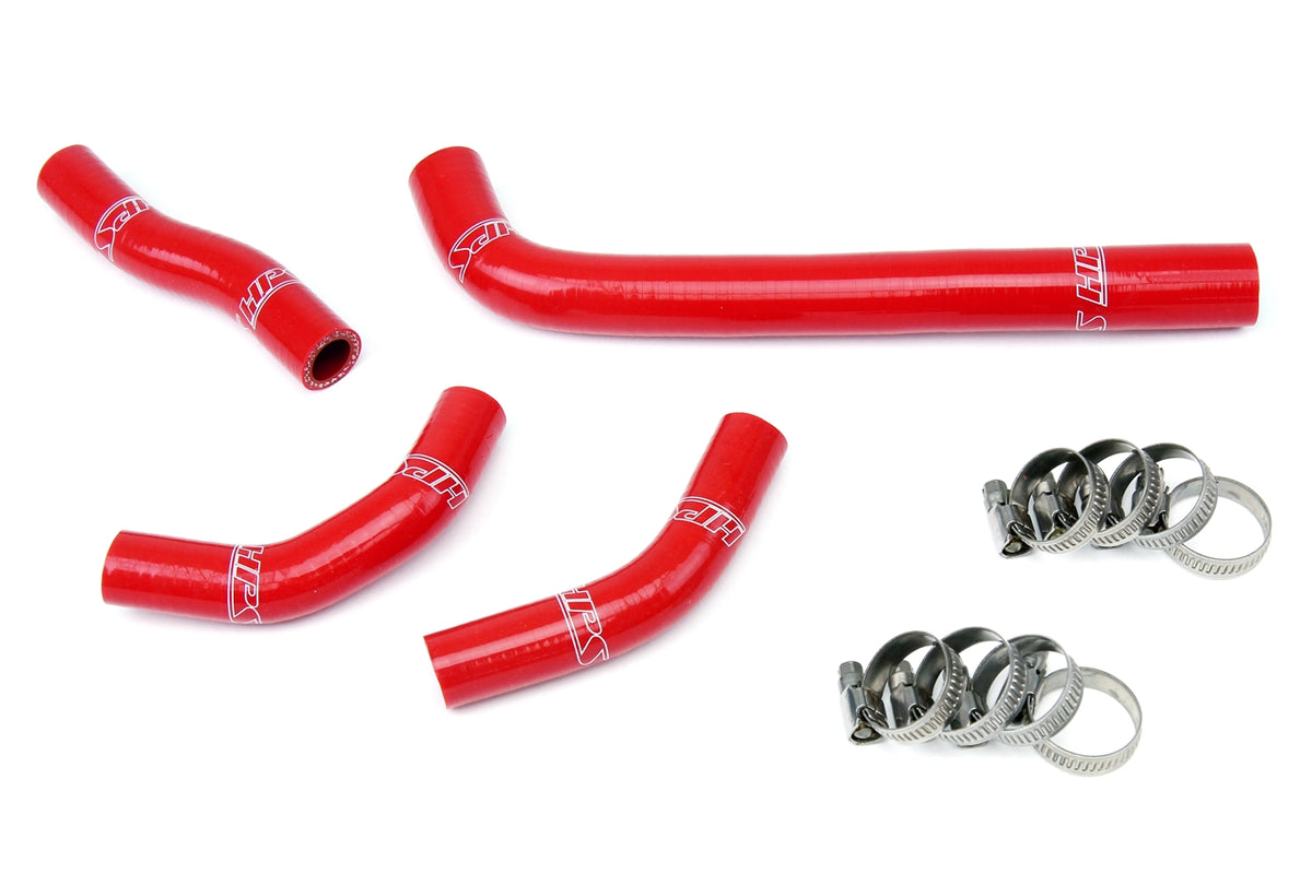 HPS Performance High Temp Reinforced Silicone Radiator Coolant Hose Kit Red 57-1235-RED