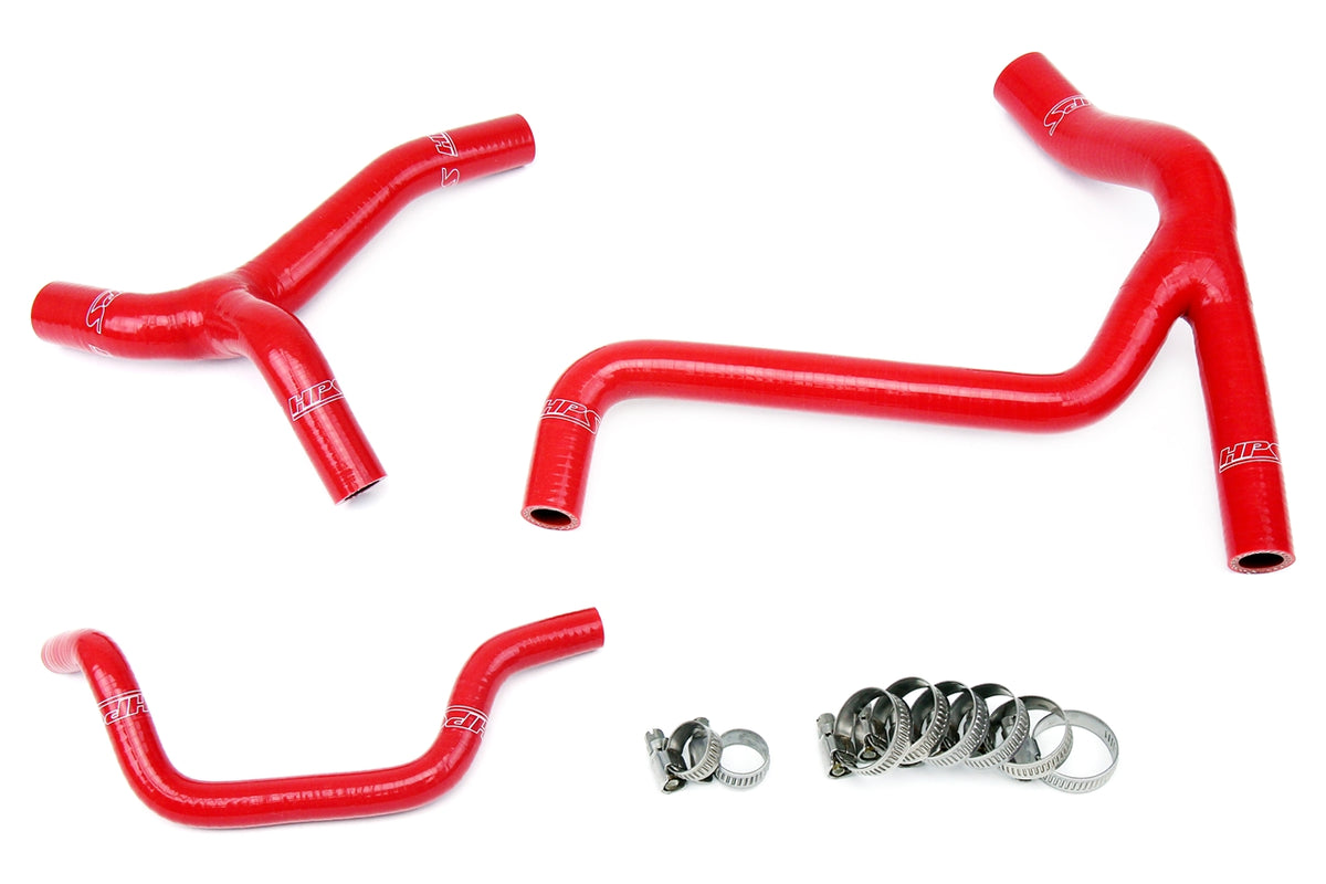 HPS Performance High Temp Reinforced Silicone Radiator Coolant Hose Kit Red 57-1246-RED