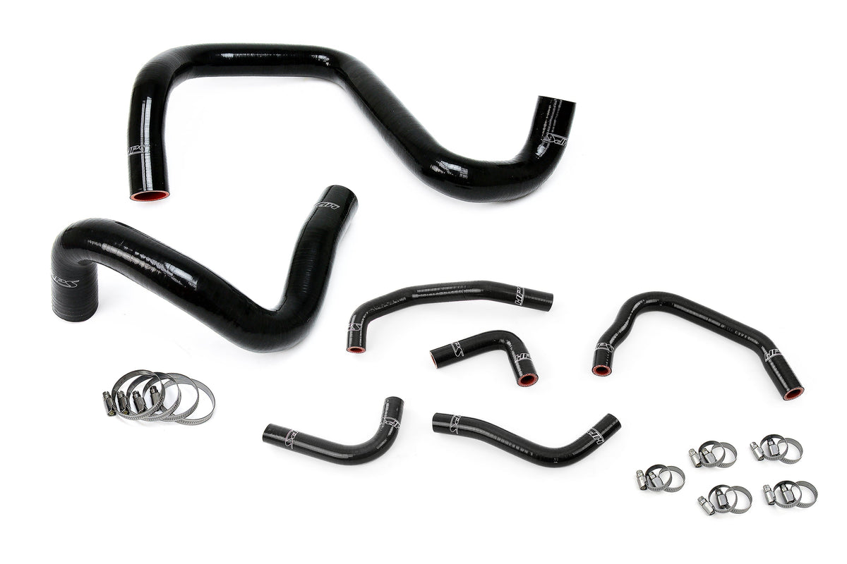 HPS Performance High Temp Reinforced Silicone Radiator and Heater Coolant Hose Kit Black 57-1285-BLK