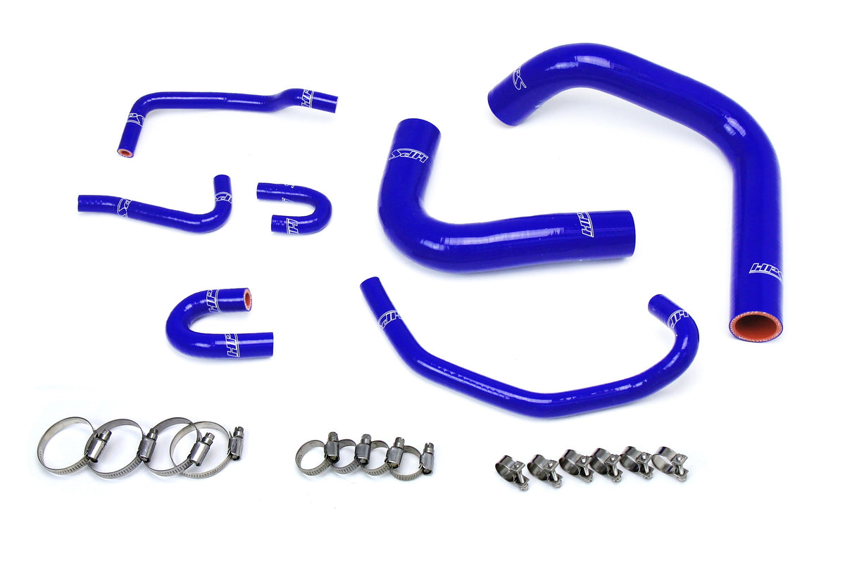 HPS Performance High Temp Reinforced Silicone Radiator Coolant Hose Kit Blue 57-1323R-BLUE