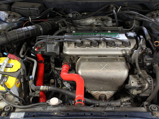 HPS Performance High Temp Reinforced Silicone Radiator Coolant Hose Kit, Red, 57-1394-RED