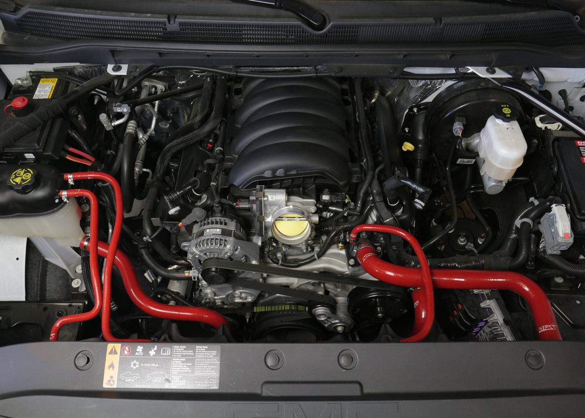 HPS Performance High Temp Reinforced Silicone Radiator Coolant Hose Kit, Red, 57-1594R-RED