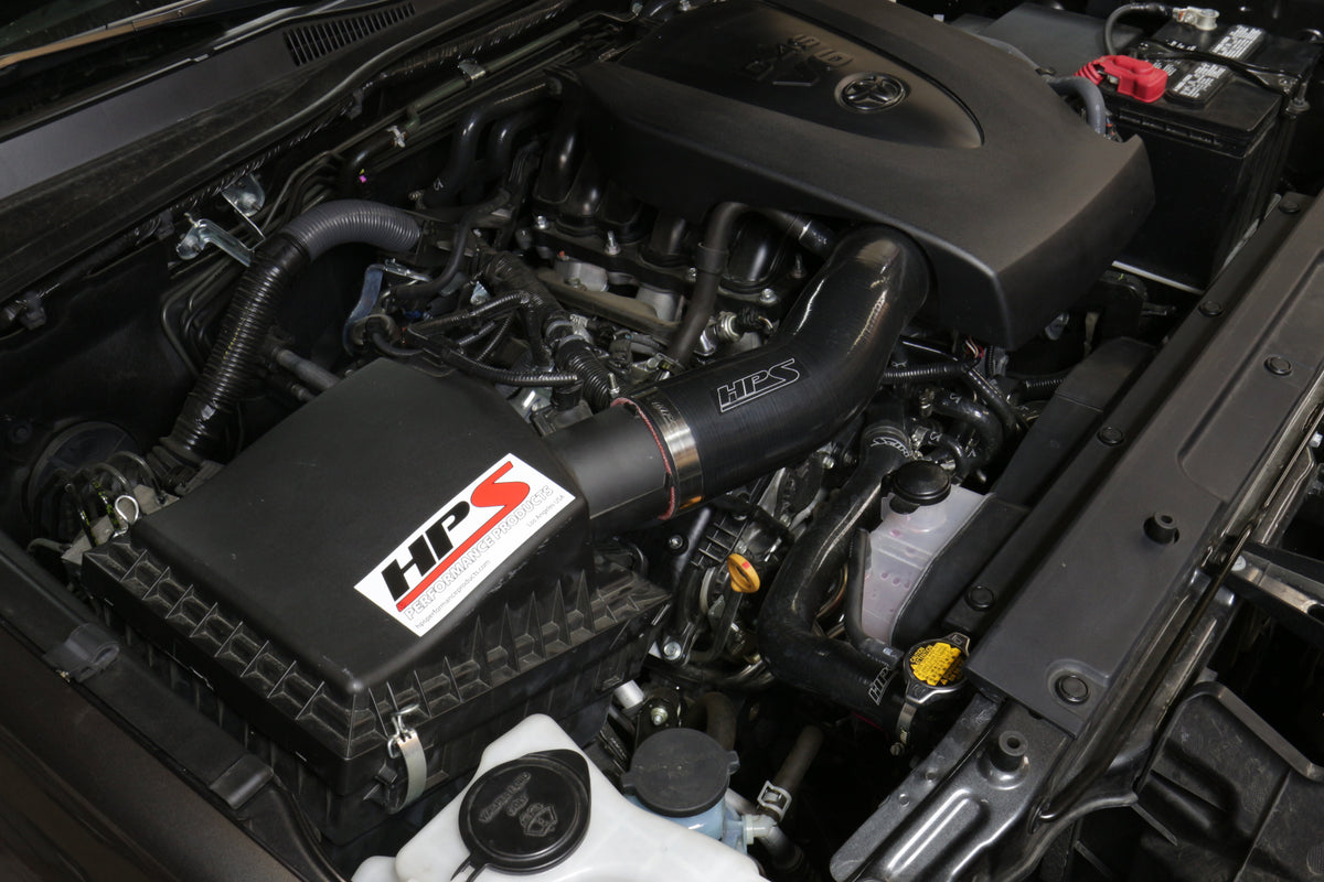 HPS Performance High Temp Reinforced Silicone Air Intake Hose Kit, Black, 57-1600-BLK