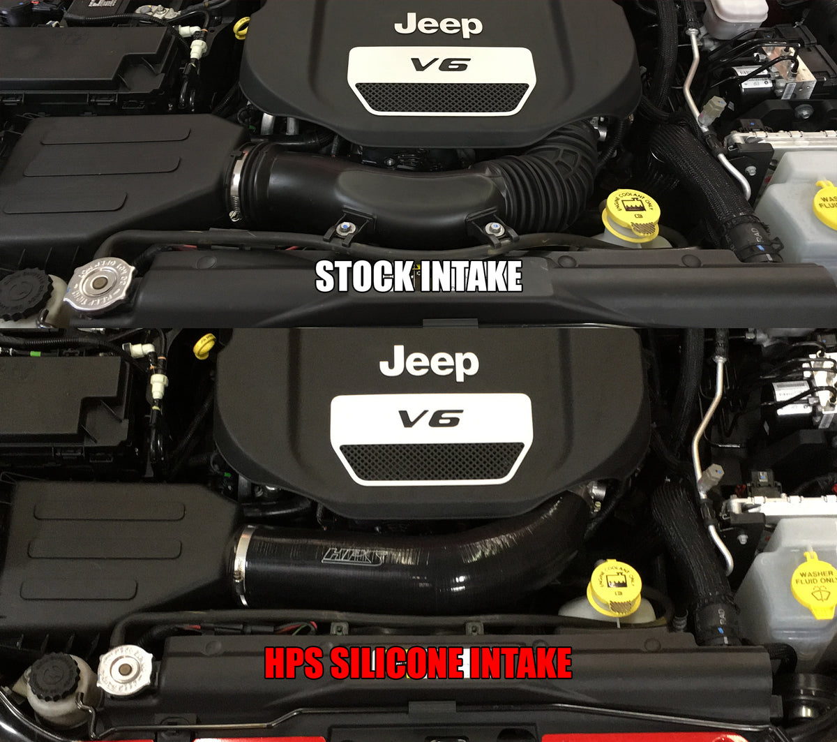 HPS Performance High Temp Reinforced Silicone Air Intake Hose Kit, Black, 57-1639-BLK