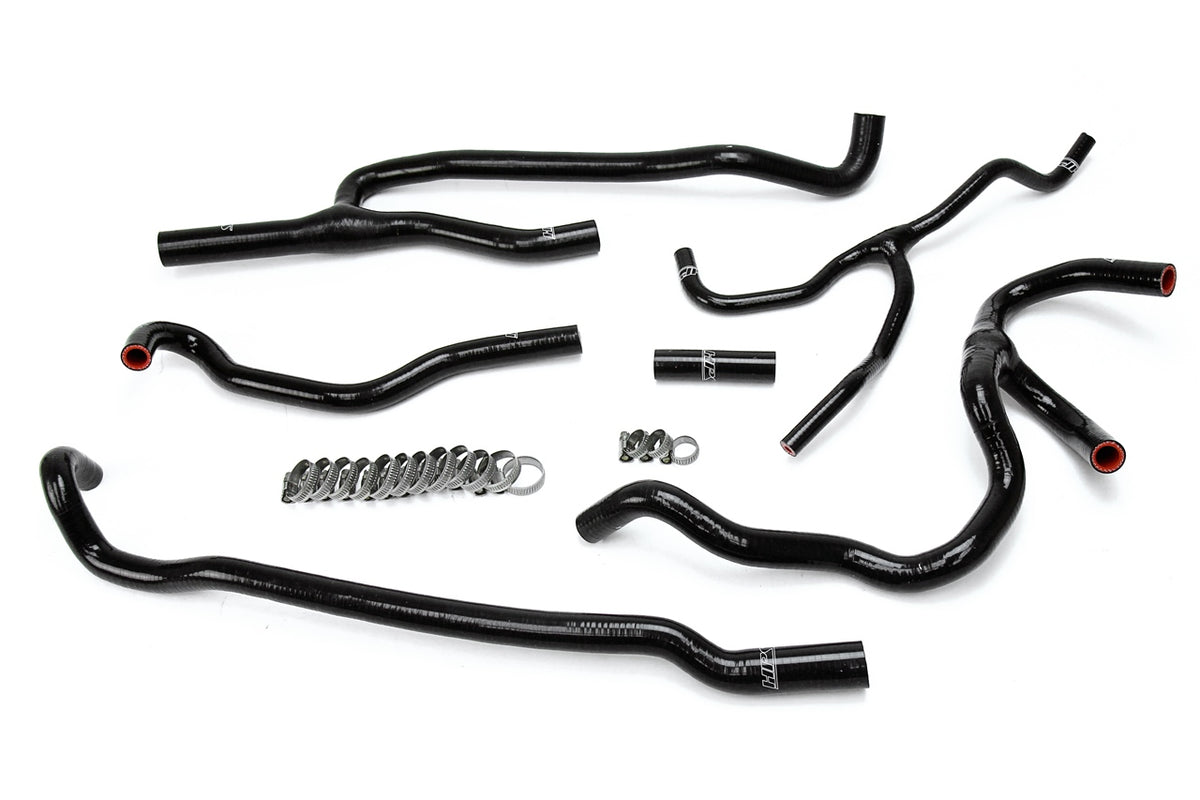 HPS Performance High Temp Reinforced Silicone Heater Coolant Hose Kit Black 57-1660-BLK