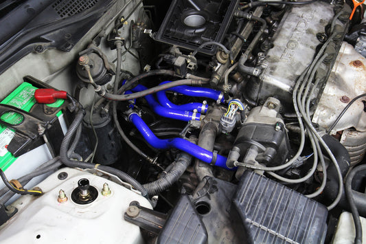 HPS Performance High Temp Reinforced Silicone Heater Coolant Hose Kit, Blue, 57-1773-BLUE