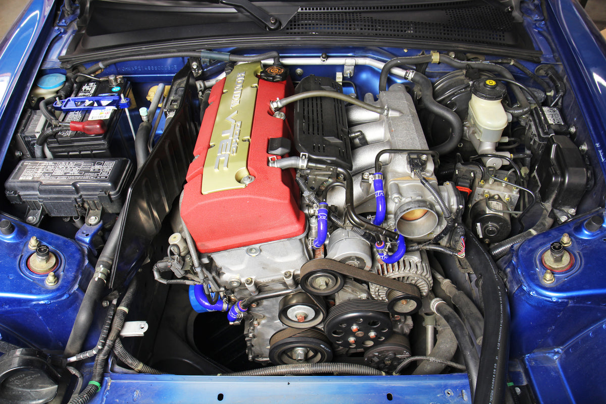 HPS Performance High Temp Reinforced Silicone Oil Cooler and Throttle Body Coolant Hose Kit, Blue, 57-1857-BLUE