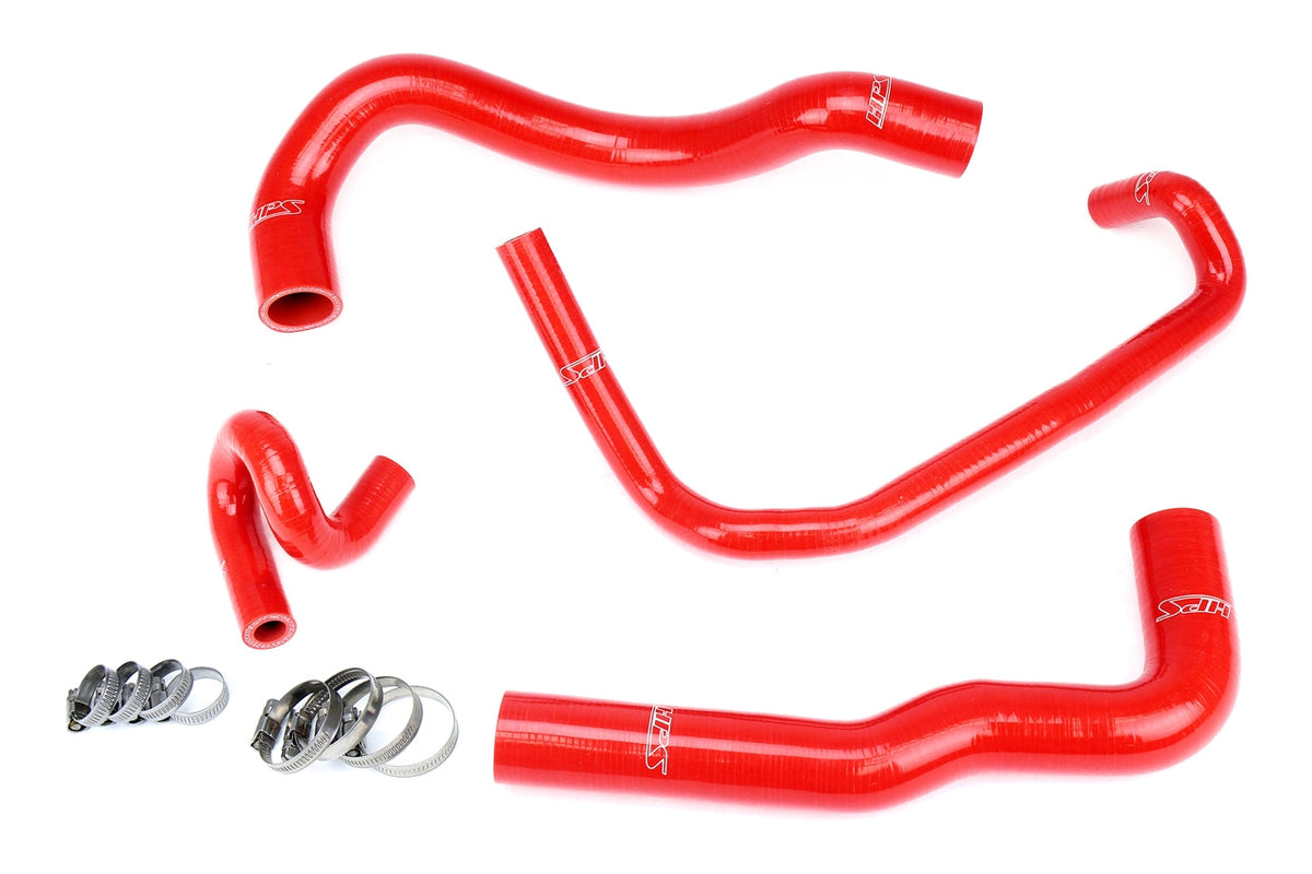 HPS Silicone Radiator and Heater Hose Kit 01-05 Lexus IS300 1JZ-GTE VVT-i from JZS170 Toyota Crown with OEM Style IS300 Radiator Red 57-1960-RED