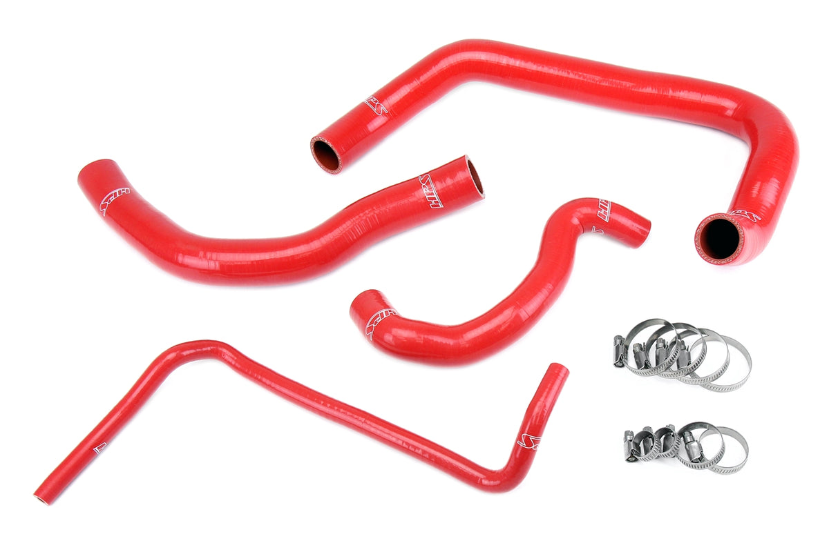 HPS Performance High Temp Reinforced Silicone Radiator Coolant Hose Kit Red 57-2084-RED