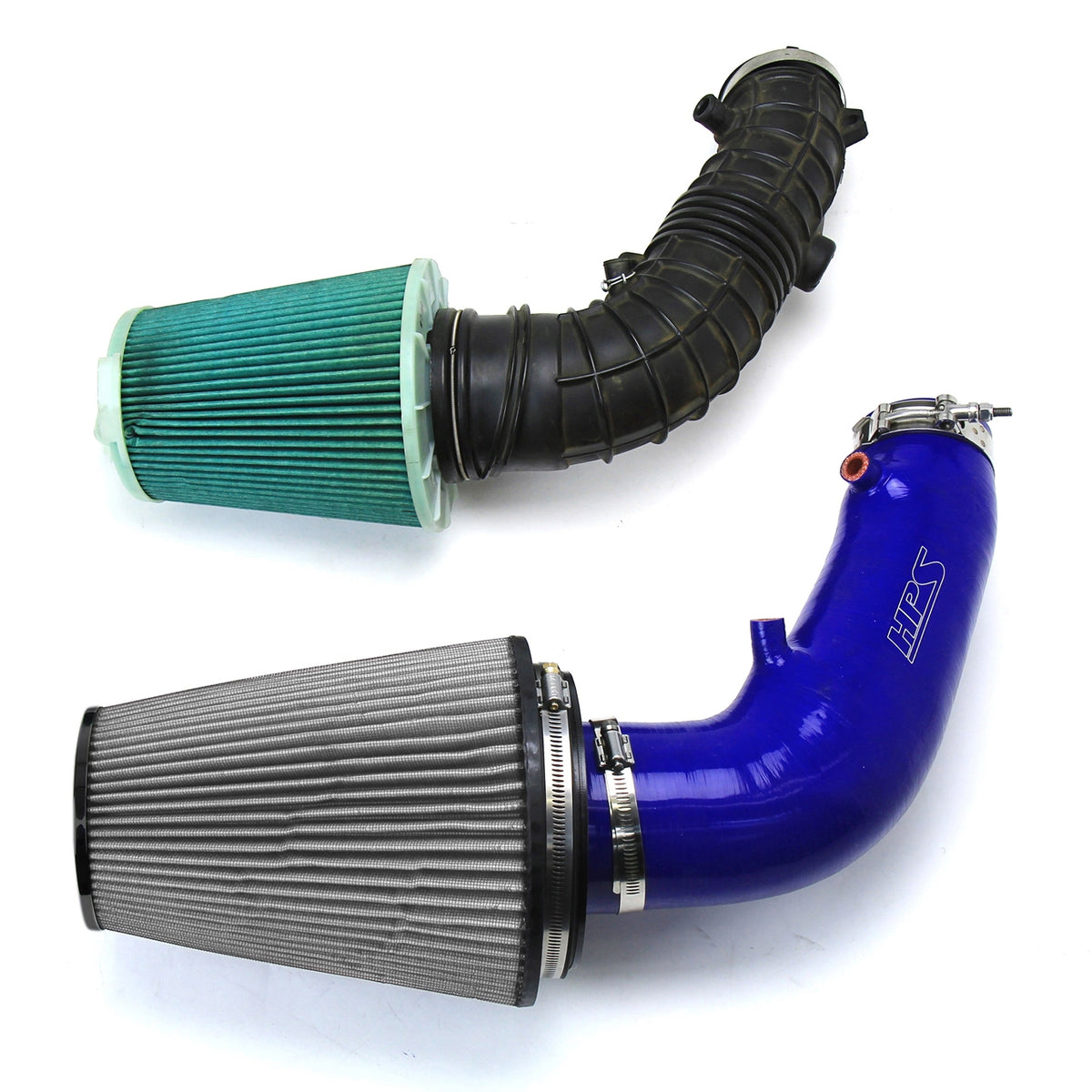 HPS Performance Silicone Air Intake Kit, Blue, 827-610BL