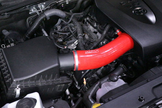 HPS Performance Silicone Air Intake Kit with Drop in Air Filter, Red, 827-725R