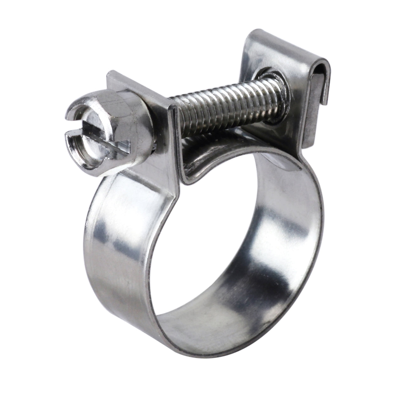 HPS #12 Stainless Steel Fuel Injection Hose Clamps, 10pcs Pack, 25/64" - 15/32" (10mm - 12mm)