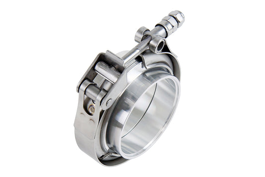 HPS Stainless Steel 2.5" V Band Clamp Kit, Aluminum Flanges, NBR O-Ring, Quick Release