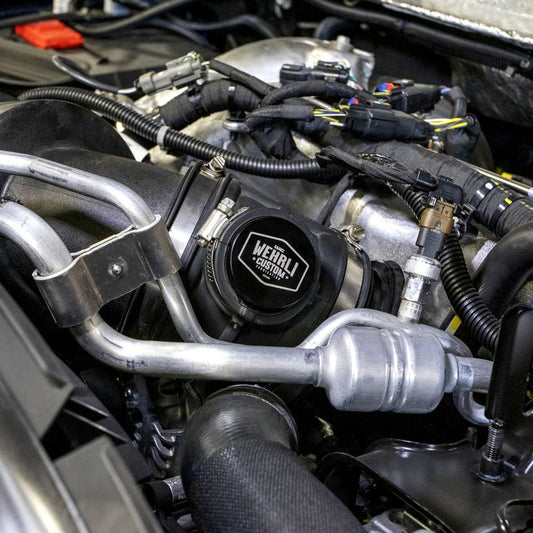 WCFAB 2017+ Duramax Billet Black Anodized Turbo Resonator Plug