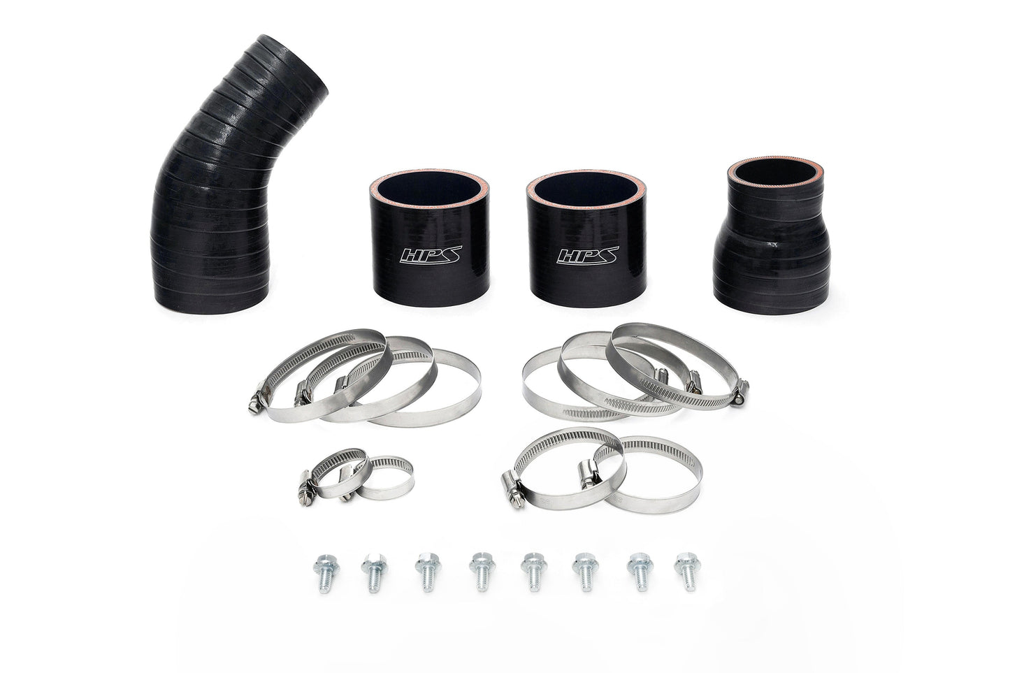 HPS Performance Intercooler Charge Pipe Kit (Hot Side), Red, 17-148R