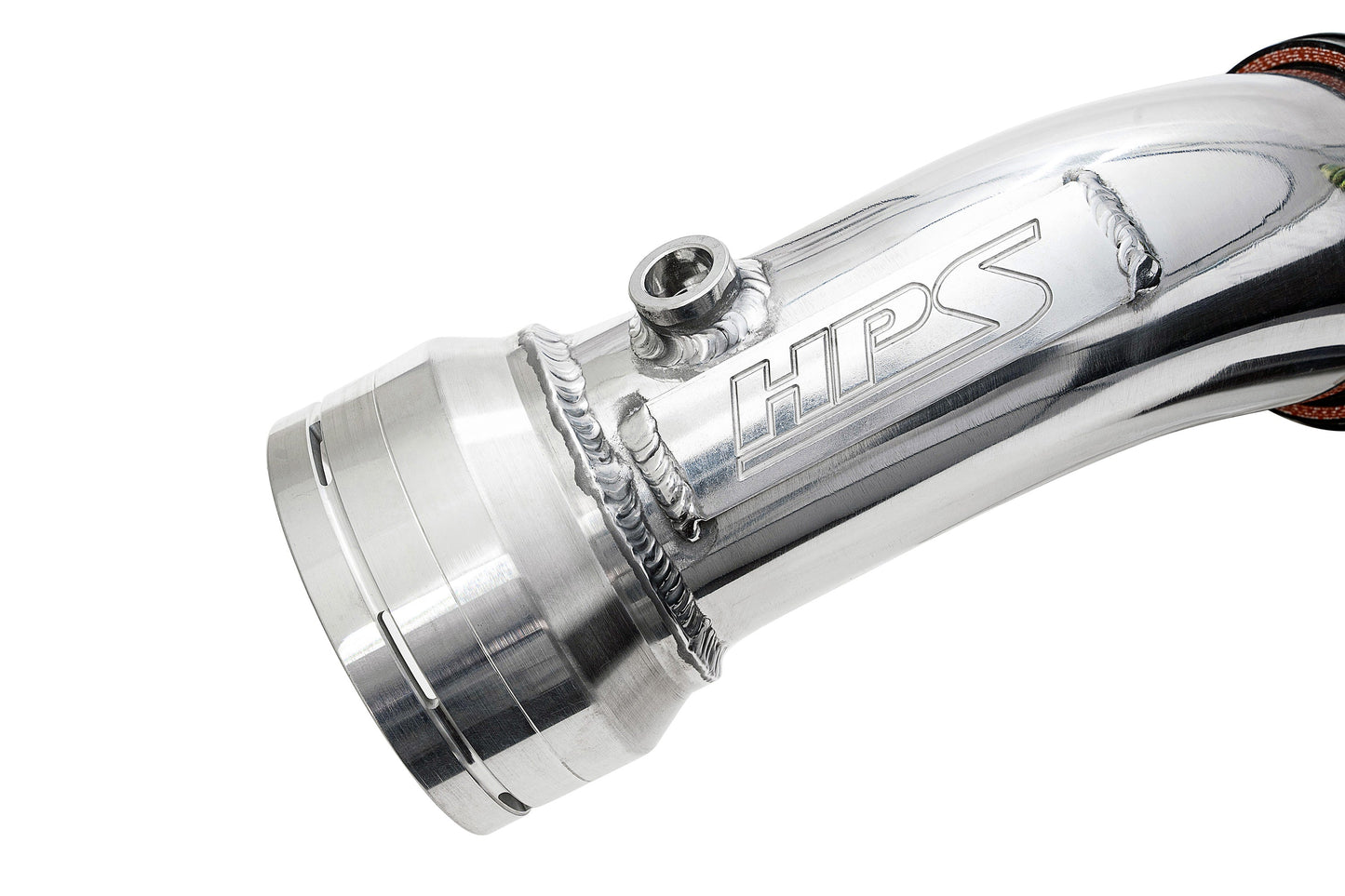 HPS Cold Side Charge Pipe with CAC Hose Intercooler Boot, Polished, 17-154P