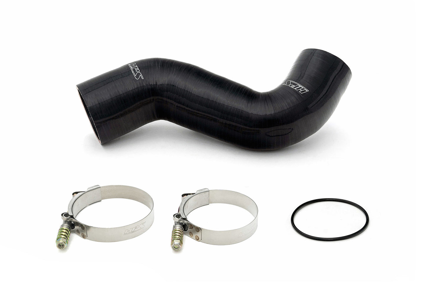 HPS Cold Side Charge Pipe with CAC Hose Intercooler Boot, Red, 17-155R