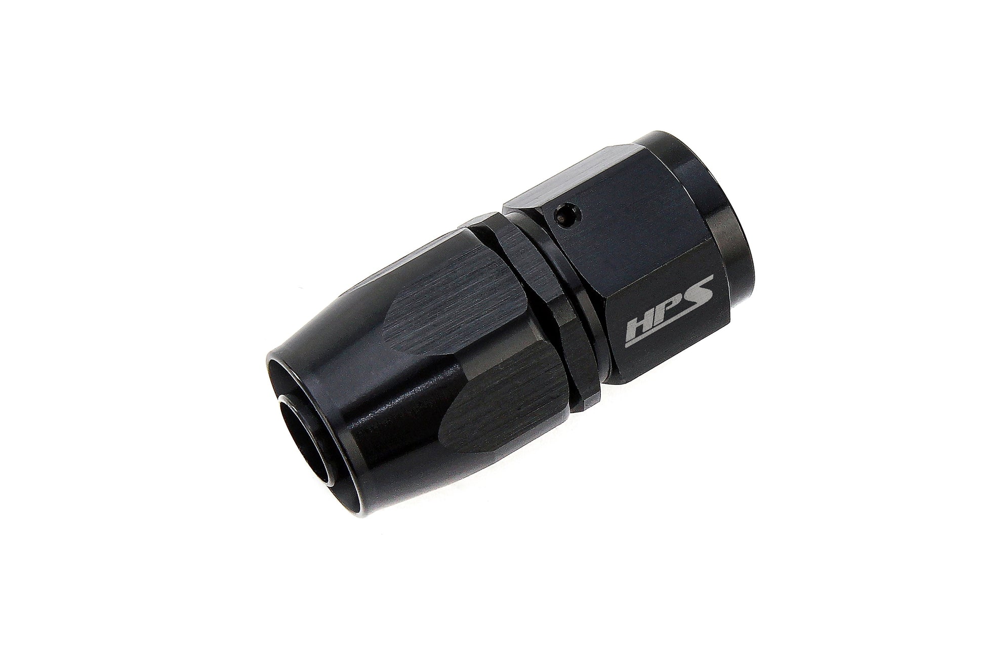 HPS Performance Straight -6 Compression Double Swivel Hose End to AN Female Aluminum Black
