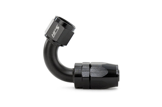 HPS Performance 120 Degree -16 Compression Double Swivel Hose End to AN Female Aluminum Black