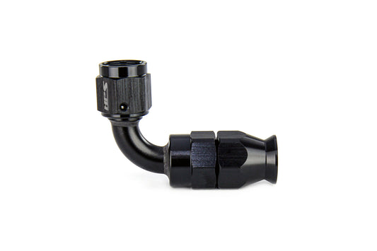 HPS Performance 90 Degree -8 Compression Teflon Hose End to AN Female for Stainless Steel Reinforced PTFE Hose Aluminum Black