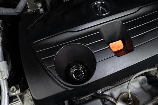 HPS Performance Billet Aluminum Oil Cap for Honda B C D F H J K L R Series Engine, Black, 5269-104WB