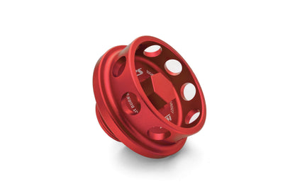 HPS Performance Billet Aluminum Engine Oil Filler Cap, Red, 5269-107R