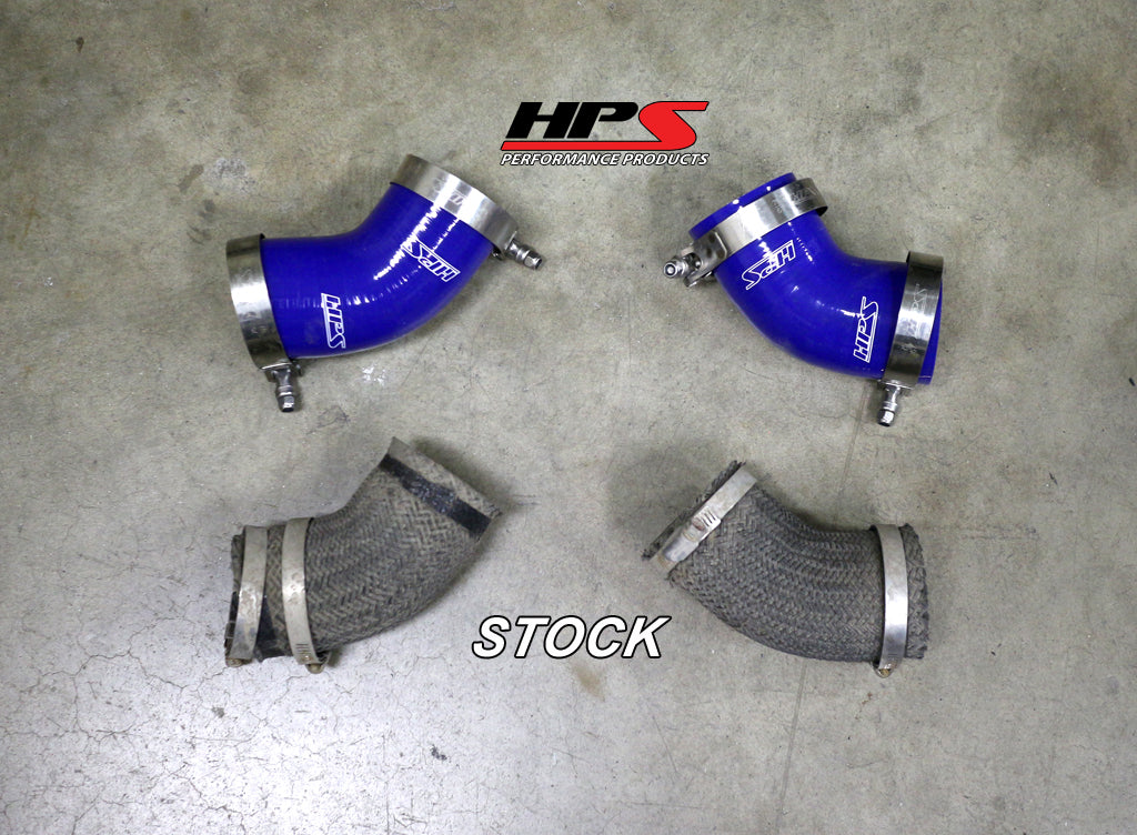 HPS Performance High Temp Reinforced Silicone Intercooler Hose Boots Kit, Black, 57-1227-BLK