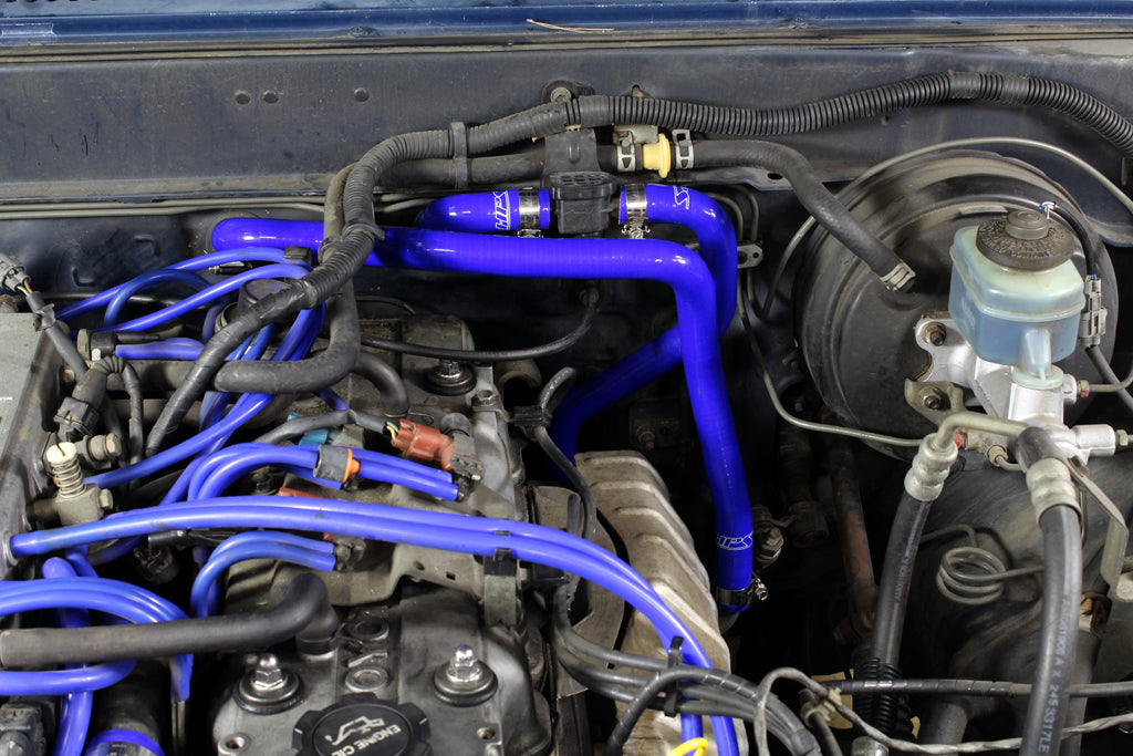 HPS Performance High Temp Reinforced Silicone Heater Coolant Hose Kit, Blue, 57-1430-BLUE