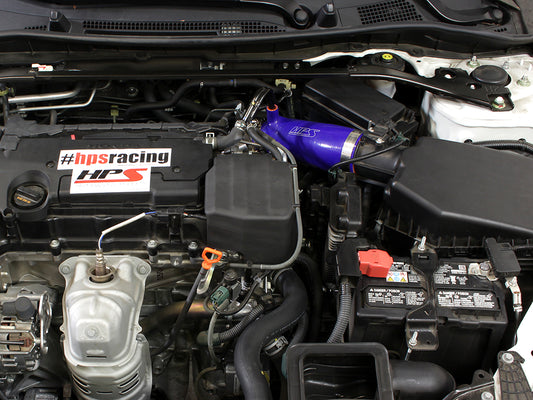 HPS Performance High Temp Reinforced Silicone Air Intake Hose Kit, Blue, 57-1445-BLUE