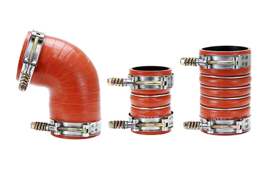 HPS Performance Ultra High Temp Aramid Reinforced Silicone Intercooler Hose Boots Kit Orange 57-1573