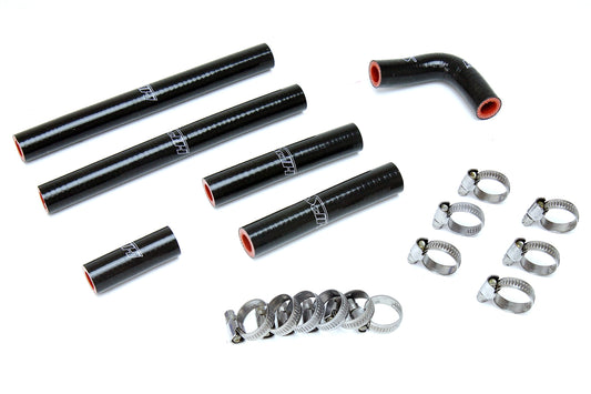 HPS Performance High Temp Reinforced Silicone Heater Coolant Hose Kit Black 57-1638-BLK