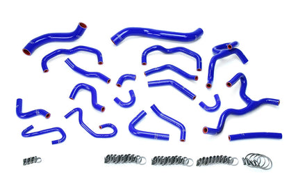 HPS Performance High Temp Reinforced Silicone Radiator and Heater Coolant Hose Kit Blue 57-1709-BLUE