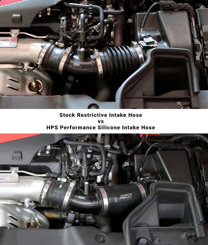 HPS Performance High Temp Reinforced Silicone Air Intake Hose Kit, Red, 57-1765-RED