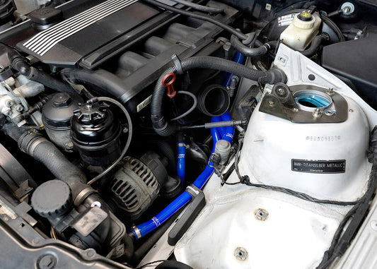 HPS Performance High Temp Reinforced Silicone Heater Coolant Hose Kit, Blue, 57-1937-BLUE