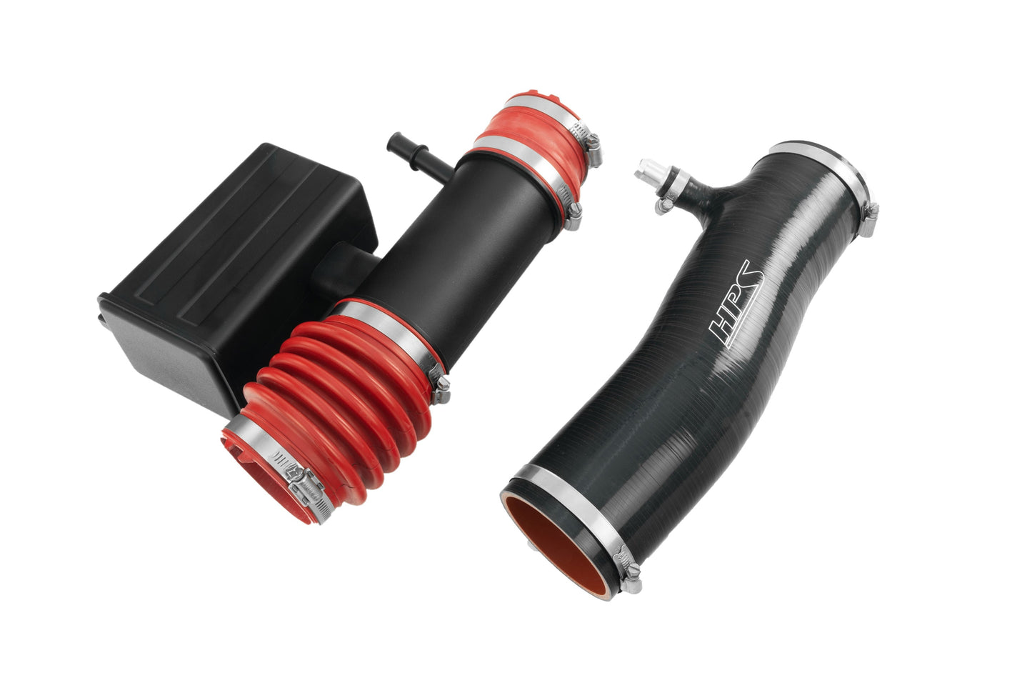 HPS Performance High Temp Reinforced Silicone Air Intake Hose Kit, Red, 57-2126-RED