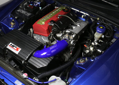 HPS Performance High Temp Reinforced Silicone Air Intake Hose Kit, Blue, 57-3004-BLUE