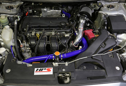 HPS Performance Air Intake Kit with Heat Shield, Polished, 827-162P