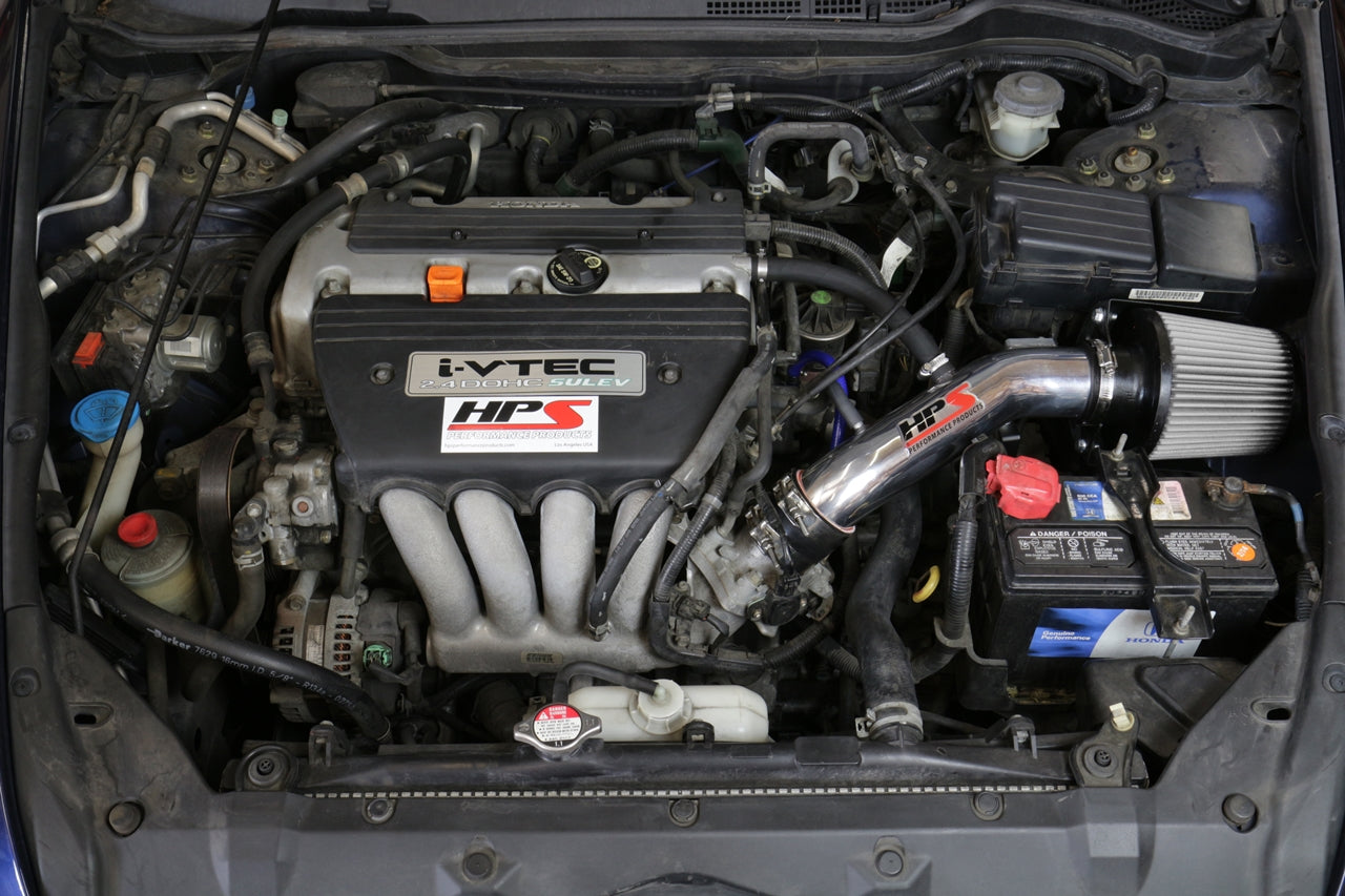 HPS Performance Air Intake Kit with Heat Shield, Red, 827-173R
