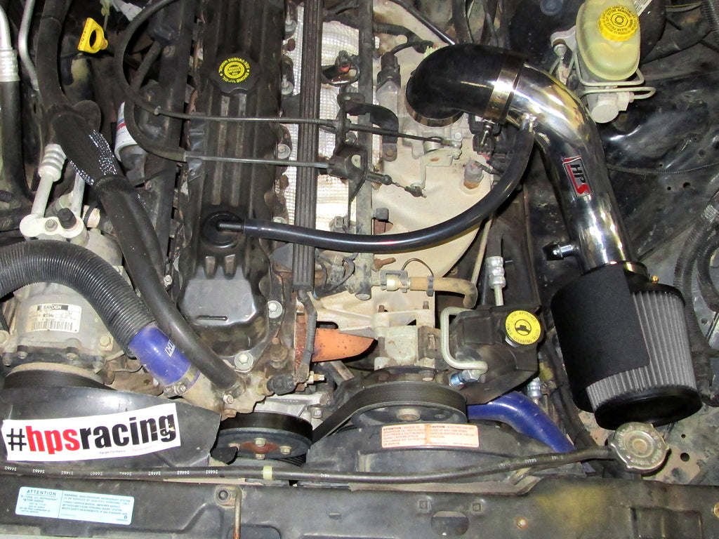 HPS Performance Air Intake Kit with Heat Shield, Polished, 827-301P