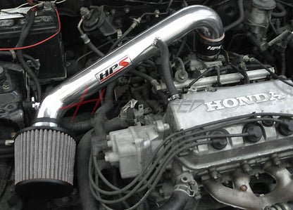 HPS Performance Air Intake Kit with Heat Shield, Polished, 827-408P