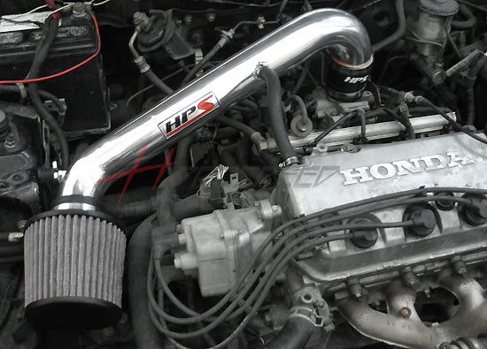 HPS Performance Air Intake Kit with Heat Shield, Red, 827-408R