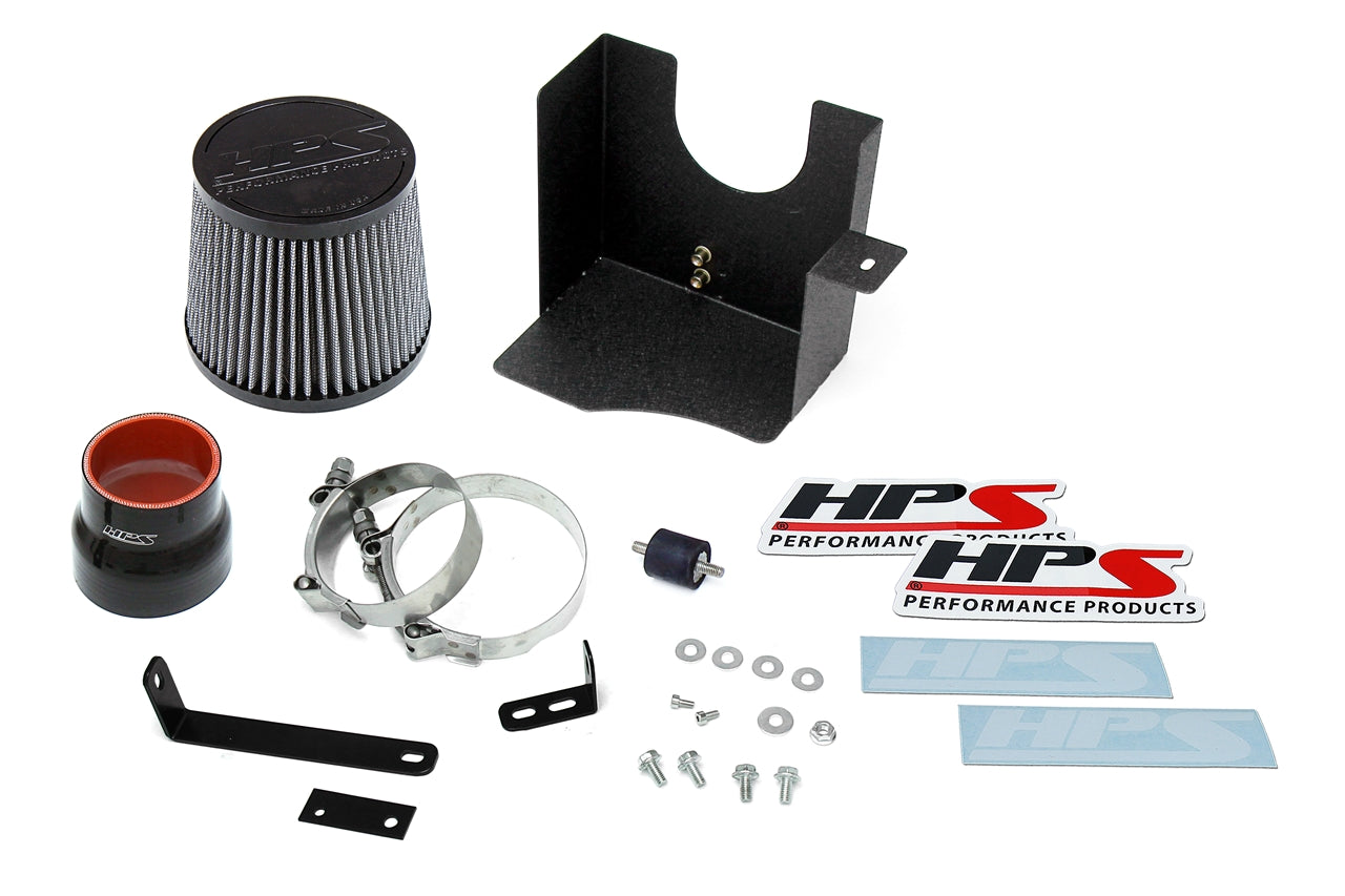 HPS Performance Air Intake Kit with Heat Shield, Black, 827-516WB