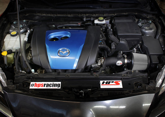 HPS Performance Air Intake Kit with Heat Shield, Black, 827-531WB